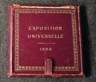 罕见原盒1900年法国巴黎世界博览和奥运双展大铜章