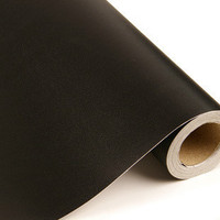 60CM 宽 PVC 自粘墙纸 壁纸 家具翻新贴 纯黑色10米长 包邮