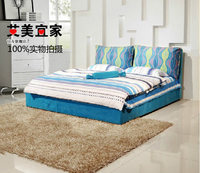 小户型婚床布床布艺双人软床1.8米简约现代储物高箱床可拆洗特价