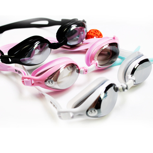 正品 电镀防水防雾游泳眼镜 带度数泳镜男女通用 三色150-600度