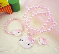 儿童公主项链  KT猫项链套装  粉红系列 批发价格出售只为冲钻
