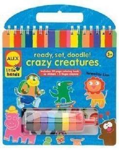 美国ALEX进口早教2岁3岁4岁5岁儿童绘画涂鸦书动物手工画蜡笔