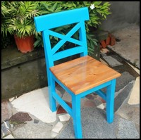 厂家直销 实木餐椅 地中海风格 休闲椅 咖啡甜品店椅子
