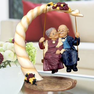 创意新结婚周年纪念日生日祝寿贺寿送父母长辈礼物家居装饰品摆件
