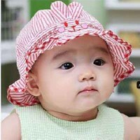 夏季宝宝帽子婴儿遮阳渔夫帽6-12个月夏天帽子春夏0-1-2岁女宝