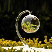 欧式创意台面透明水晶玻璃可悬挂花瓶窗台装饰田园多肉植物容器
