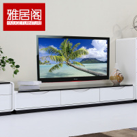 电视柜 现代简约 黑白烤漆 钢化玻璃玻璃电视柜JG365