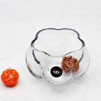 小南瓜造型的 水培玻璃透明花瓶 器皿 造型别致厚实