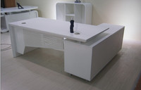 广州高档时尚白色烤漆班台经理桌老板桌现货1.8米办公桌电脑桌