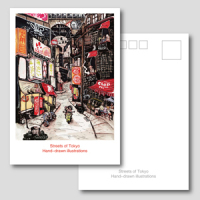 特价 东京街头-国外插画 日本主题 美术明信片 单张明信片