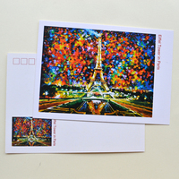 新品 印象派油画 法国巴黎埃菲尔铁塔 双面彩色明信片 单张标价