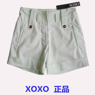 XOXO正品夏季淡绿色中腰 热裤女夏季凉爽舒适短裤女式裤子T0008