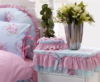 韩式家居蕾丝花边全棉床头柜罩 可爱田园公主床头柜套 套件配件