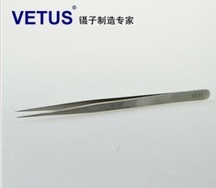 正品维特斯ST-11精细精密高弹性不锈钢尖头镊子