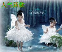 2015新款小天使公主裙；儿童表演服饰十一舞台白天鹅表演服饰