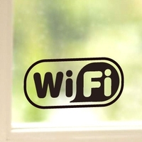 WIFI提示标识贴纸 装饰橱窗贴玻璃贴纸 无线网络上网告示墙贴