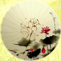 典雅荷花|江南油纸伞舞蹈道具伞装饰房顶传统复古 晴雨伞订做批发