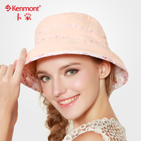 防紫外线遮阳夏季大沿女式帽子kenmont沙滩帽户外防晒帽太阳帽