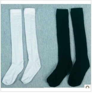 黑色棉质中筒长筒袜 韩版校服必备袜子 校服专用配件中筒长筒袜子