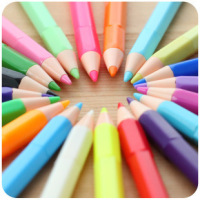 BOOM小清新可爱铅笔造型 迷你彩色中性笔 水粉笔 日韩国款文具