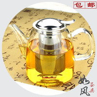 耐高温玻璃茶壶不锈钢过滤加热加厚大容量泡茶壶透明花茶壶茶具