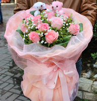 11朵玫瑰花宁波杭州北京上海广州武汉天津鲜花同城速递送生日鲜花