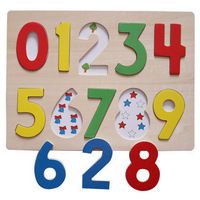 数字拼图儿童玩具宝宝木质制益智卡通拼板立体早教积木幼儿智力