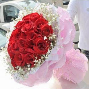 重庆鲜花速递红玫瑰花束19朵女朋友爱人生日爱意表达花店同城送花
