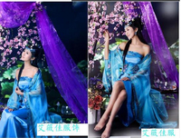 2015古装七仙女汉服唐朝贵妃影楼写真古筝女古代戏服舞台服装