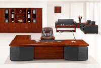 新款时尚老板桌办公桌办公家具贴实木皮老板桌高档大班台电脑桌