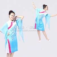 现货包邮小城雨巷/江南女子舞蹈服装古典舞台表演演出服装 旗袍