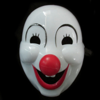 活动道具白色小丑面具 搞笑派对面具 万圣节舞会表演道具包邮