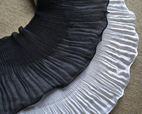 DIY服装辅料 风琴花边雪纺 白色黑色 一件=半码=0.45米（拉直量）