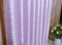 清仓低价3米起 紫花藤 田园 客厅卧室 提花遮光窗帘布料 定制成品