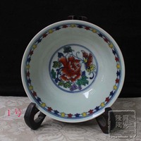 景德镇陶瓷艺术碗摆件名人陶瓷手绘仿古斗彩小瓷器碗仿大清雍正年