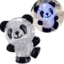 Original 炫彩闪光熊猫 3D立体水晶拼图 DIY益智积木模型