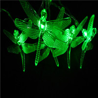 圣诞灯圣诞树挂件小夜灯节能彩灯　蜻蜓LED电池灯串