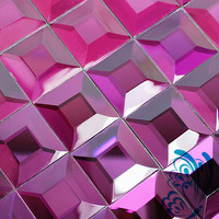 紫色马赛克瓷砖 水晶玻璃镜面玛赛克马塞克 电视背景墙拼图拼花