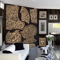抽象咖啡色墙纸 欧式简约电视背景墙环保沙发壁纸  立体浮雕墙画