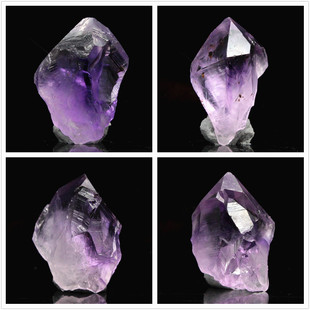 天然深紫色紫水晶牙子芽子 可做吊坠 diy饰品原石 原矿 标本