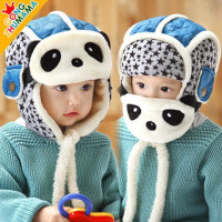 冬季婴儿男童儿童帽子宝宝帽子冬天雷锋口罩加绒帽1-2-4岁小孩潮