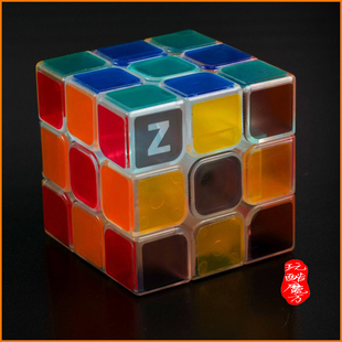 z-cube透明升级版三阶魔方宝宝益智玩具比赛专用超顺滑特价送底座
