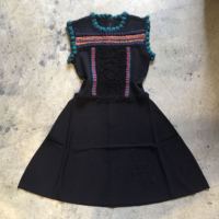 欧货 意大利设计师 羊毛重工手工缝制绣花 民族风秀款连衣裙