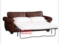 美式皮艺沙发床可折叠1.8米1.5米宜家小户型客厅高档可折叠沙发床