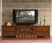 厂家特价 欧美式实木电视柜 地中海影视柜简约现代地柜地储物柜