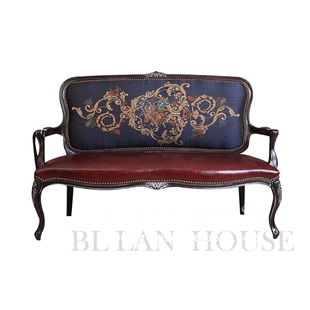 美式新古典双人沙发欧式法式沙发椅做旧沙发酒店会所复古实木家具