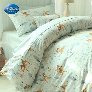 蓝铂迪士尼儿童家纺 小鹿班比 儿童四件套 床上用品 全棉卡通套件