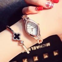 金米欧香港立体菱形镶钻女士手表时尚学生个性手链表百搭石英腕表