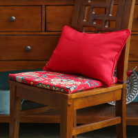 汉尚 喜庆婚庆纯棉坐垫加厚餐椅垫沙发垫可拆洗布艺红色定做