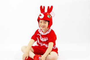 幼儿演出服儿童扮演服饰表演服装圣诞老人驯鹿麋鹿小鹿森林动物服